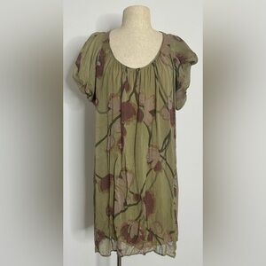 IKKS: Floral Sheer Dress